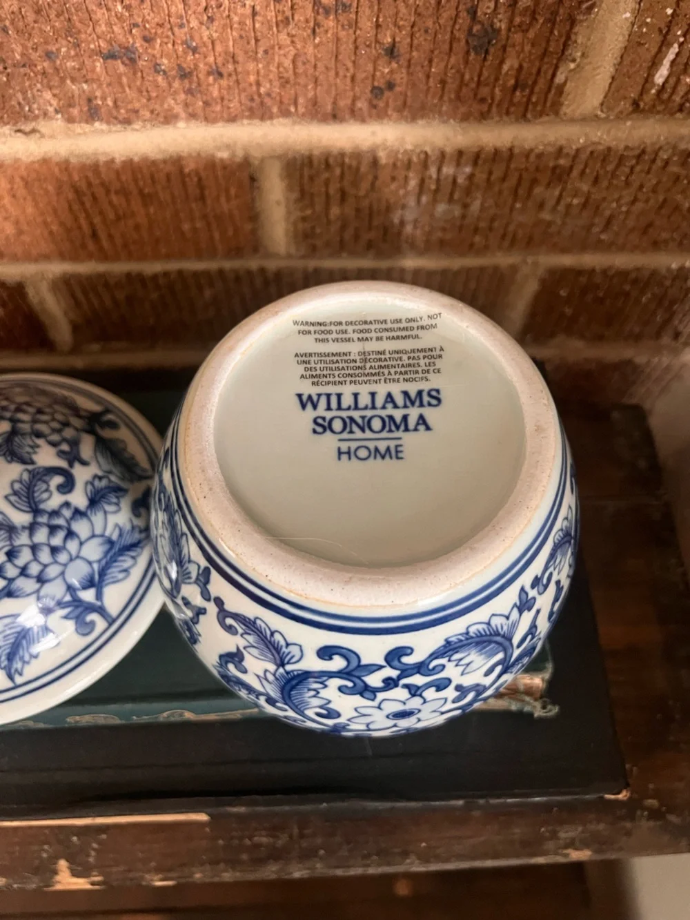 Williams Sonoma Lidded Ceramic Petite Ginger Jar